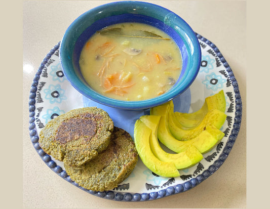 SANCOCHO VEGANO  CON CHAMPIÑONES